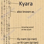 Japanese description of Kyara